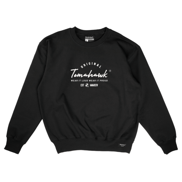 Tomahawk Original Sweatshirt – Black Heavyweight Streetwear (320 GSM)