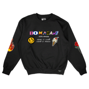 Tomahawk Original FUNK BOMB Sweatshirt – Black Heavyweight Streetwear (320 GSM)